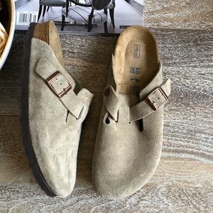 Birkenstock Boston Soft Footbed In Tan
